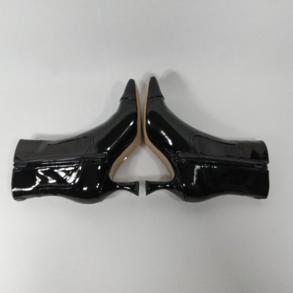 SAM EDELMAN Livia Black Patent Faux Leather Bootie Women's Size 5.5 - Picture 9 of 16